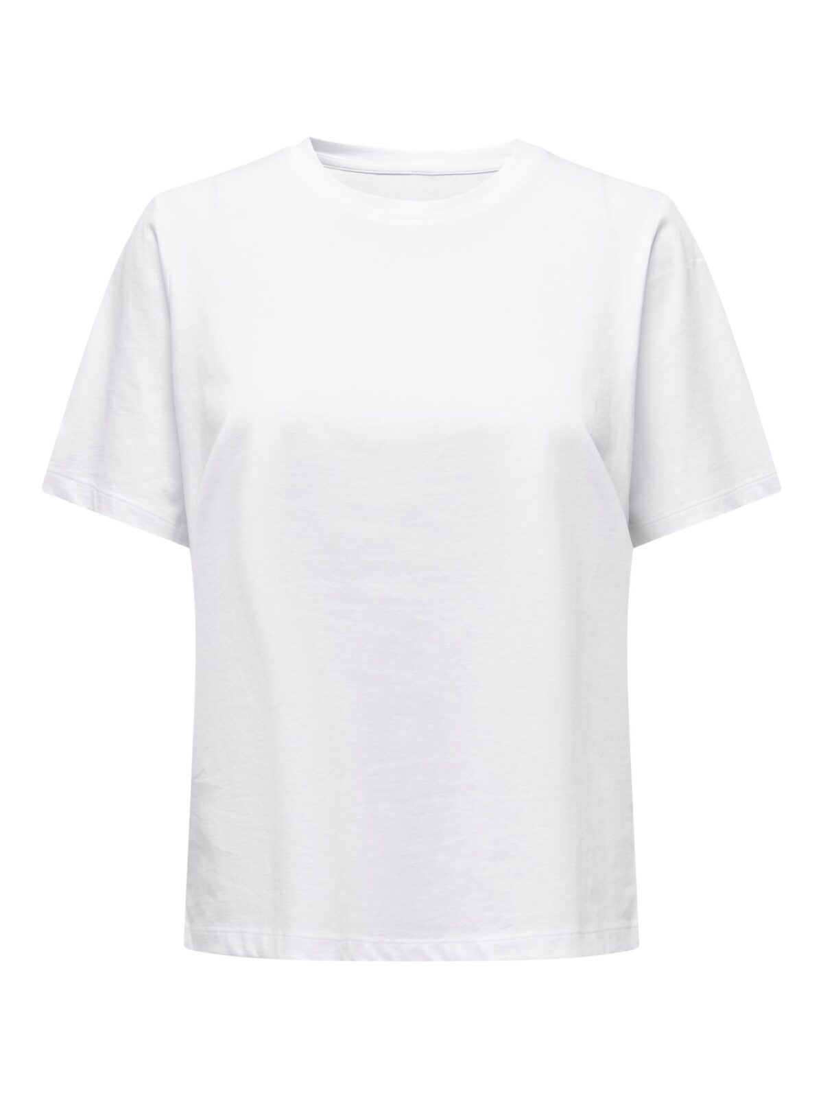 Biały damski t-shirt bawełniany z krótkim rękawem przód