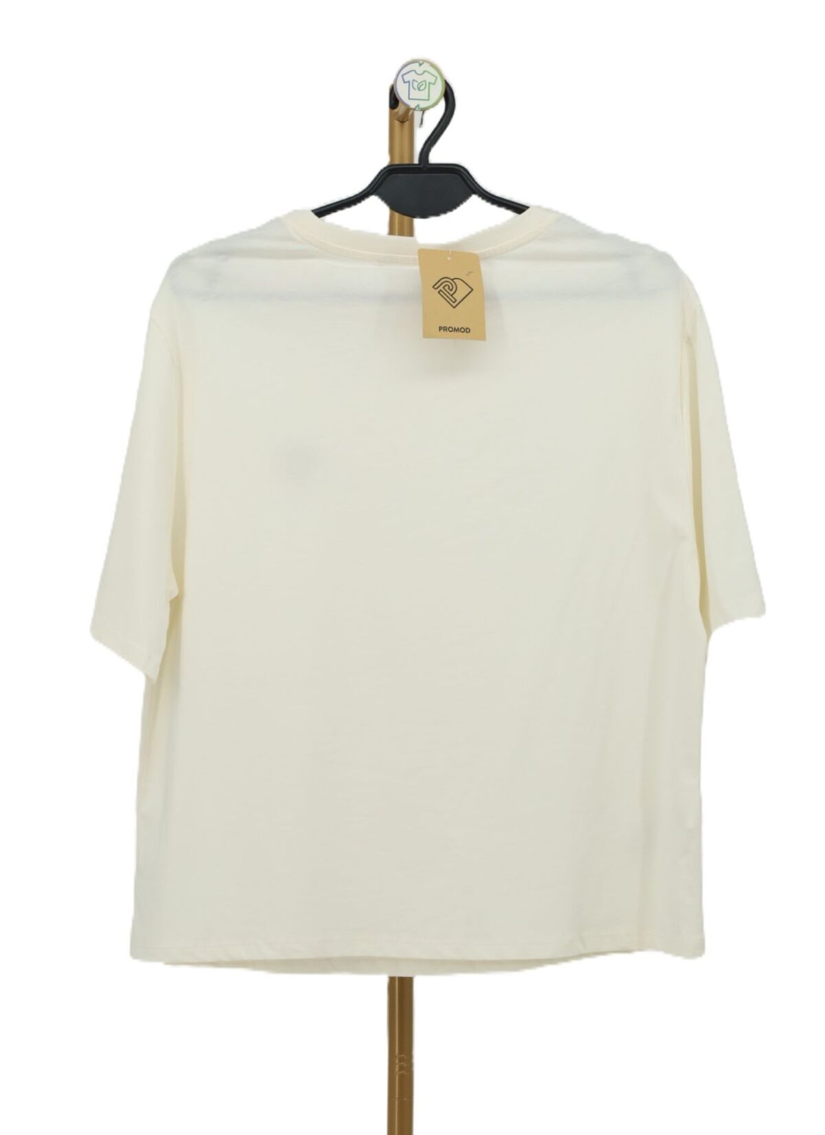 Kremowy t-shirt damski tył