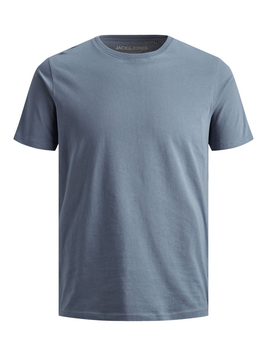 T-shirt męski gładki Jack & Jones w kolorze szaroniebieskim przód.