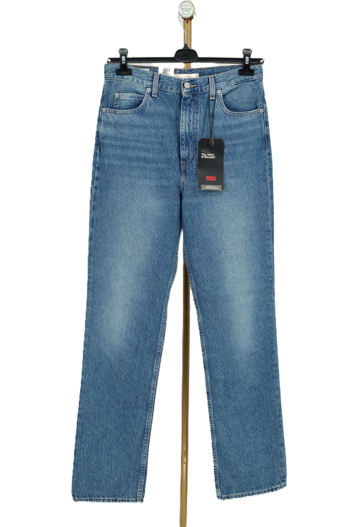 Klasyczne sponie Levis damskie z prostą nogawką Levi's 70s High Straight przód.
